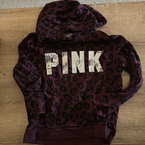 PINK maroon leopard print bling 2 piece set